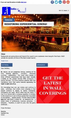 Vol VIII issue 14- Design caters to a voracious appetite in us