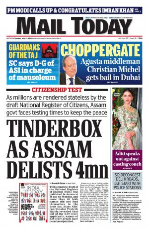 Mail Today, New Delhi, Tuesday, July 31, 2018
