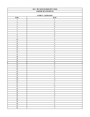 Answer Keys of NET Exams September 2013 SC 18 Maithili Paper III