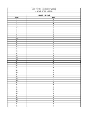 Answer Keys of NET Exams September 2013 SC 83 Pali Paper III