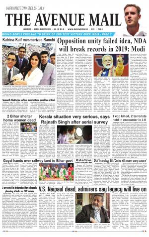 The Avenue Mail, August 13th 2018