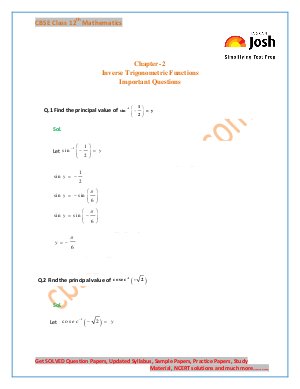 Inverse Trigonometric Functions-Tips & Strategies