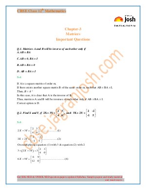 Matrices-Tips & Strategies