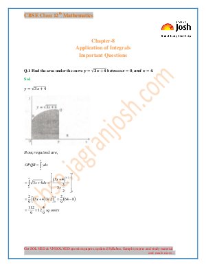 Application of Integrals