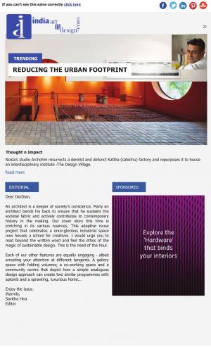 Vol. VIII Issue 22 - Design is a responsible response to society