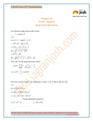 Vector Algebra-Tips & Strategies
