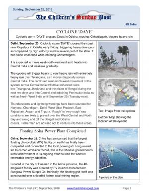 The Childrens Post 23rd September 2018