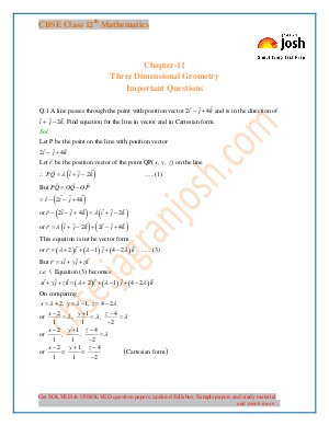 Three Dimensional Geometry