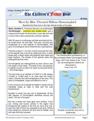 The Children's Post 05 October 2018