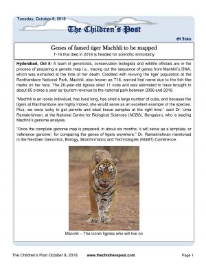 The Childrens Post 9 October 2018