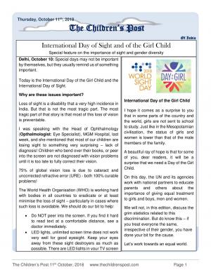 The Children's Post 11th October 2018