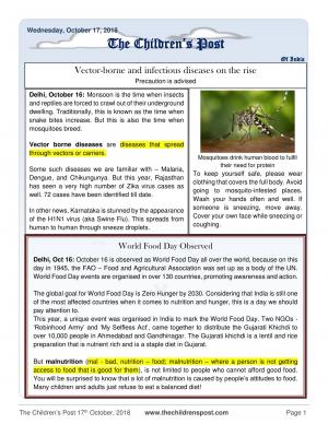 The Childrens Post 17th October, 2018