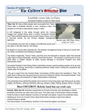 The Childrens Post 20th October, 2018