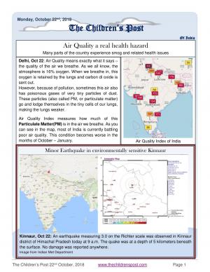 The Children's Post 22nd October, 2018