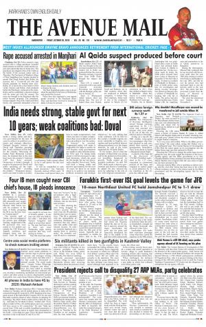 The Avenue Mail, October 26th 2018