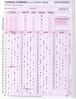 Joint CSIR UGC NET Answer Key June 2013 Chemical Sciences