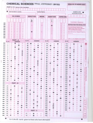 Joint CSIR UGC NET Answer Key June 2013 Chemical Sciences B
