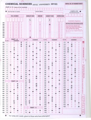 Joint CSIR UGC NET Answer Key June 2013 Chemical Sciences C