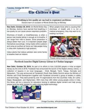 The Children's Post 30th October, 2018