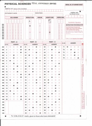 Joint CSIR UGC NET Answer Key June 2013 Physical Sciences
