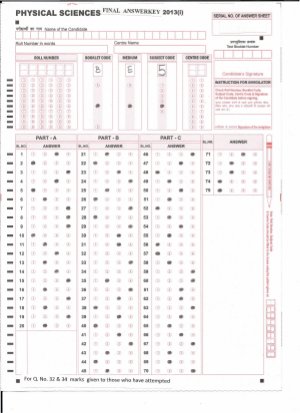 Joint CSIR UGC NET Answer Key June 2013 Physical Sciences BE