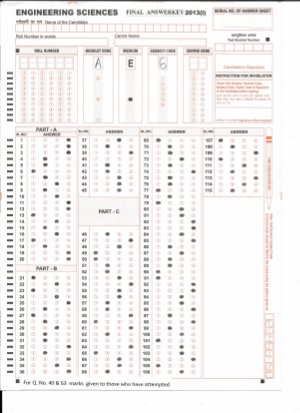 Joint CSIR UGC NET Answer Key June 2013 Engineering Sciences 