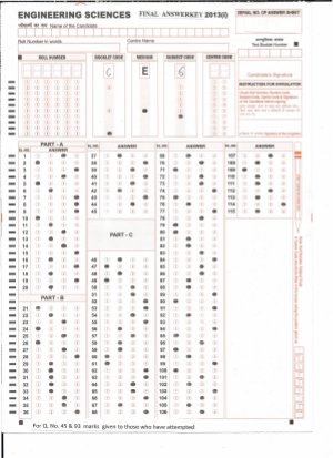 Joint CSIR UGC NET Answer Key June 2013 Engineering Sciences C
