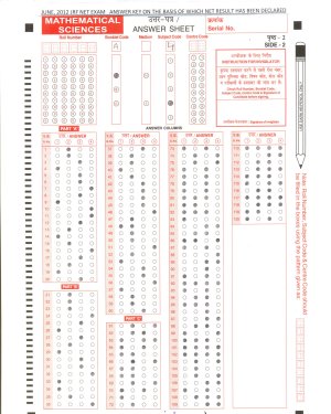 Joint CSIR UGC NET Answer Key June 2012 Mathematical Sciences 