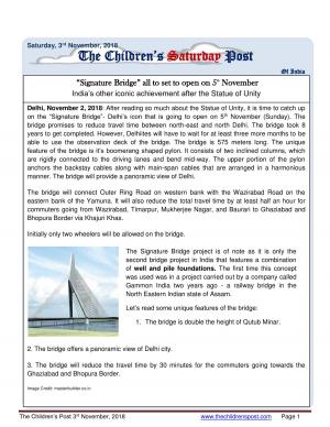 The Children's Post, 3rd November, 2018