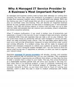 Why A Managed IT Service Provider Is A Business’s Most Important Partner?