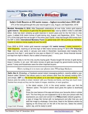 The Children's Post 10th November, 2018