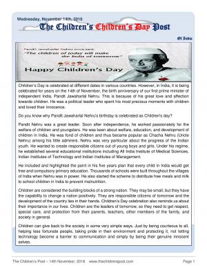 The Children's Post 14th November, 2018