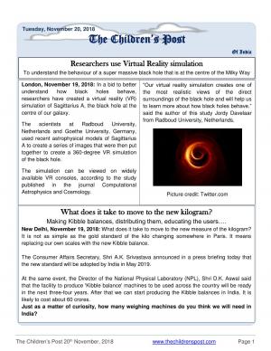 The Children's Post 20th November, 2018