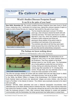 The Children's Paper, 23rd November, 2018