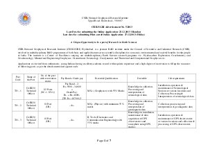 CSIR National geophysical Research Institute Hyderabad notifies 11 vacancies