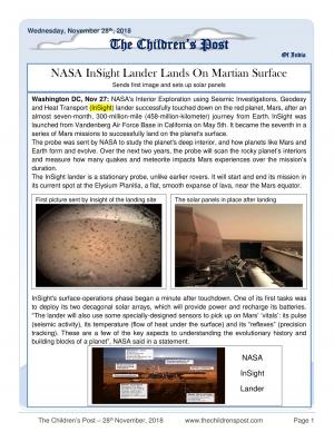 The Children's Post, 28th November, 2018