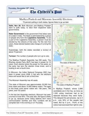 The Children's Post, 29th November, 2018