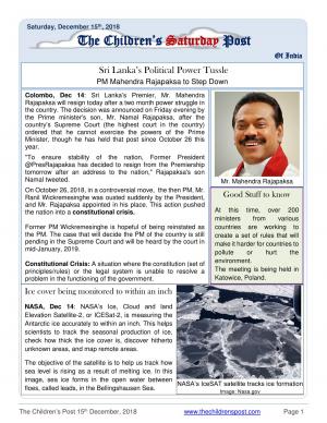 The Children's Post, 15th December, 2018