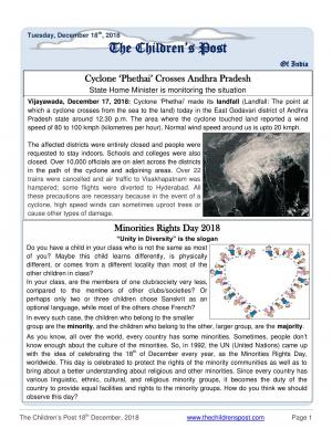 The Children's Post, 18th December, 2018