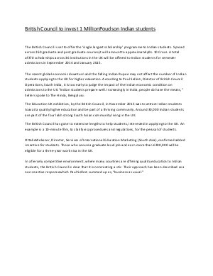 British Council 1Mil GBP