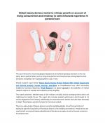 Global Beauty Devices Market, Asia Pacific Beauty Devices Market