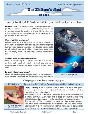 The Children's Post, 9th January, 2019