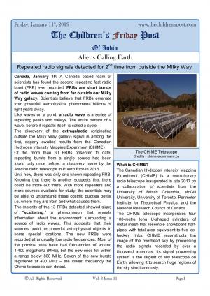 The Children's Post, 11th January, 2019