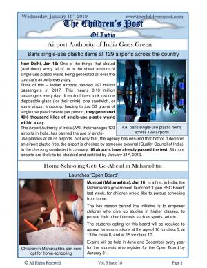 The Children's Post, 16th January, 2019