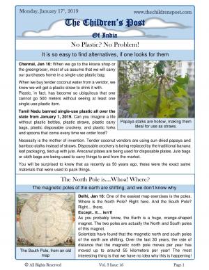 The Children's Post, 17th January, 2019