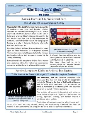 The Children's Post, 22nd January, 2019