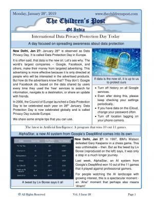 The Children's Post, 28th January, 2019