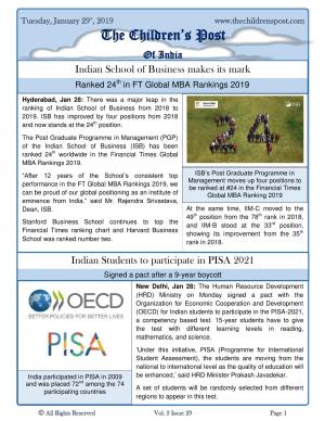 The Children's Post, 29th January, 2019