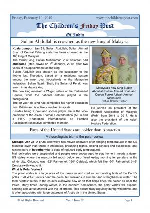 The Children's Post, 1st February, 2019