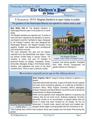 The Children's Post, 6th February, 2019